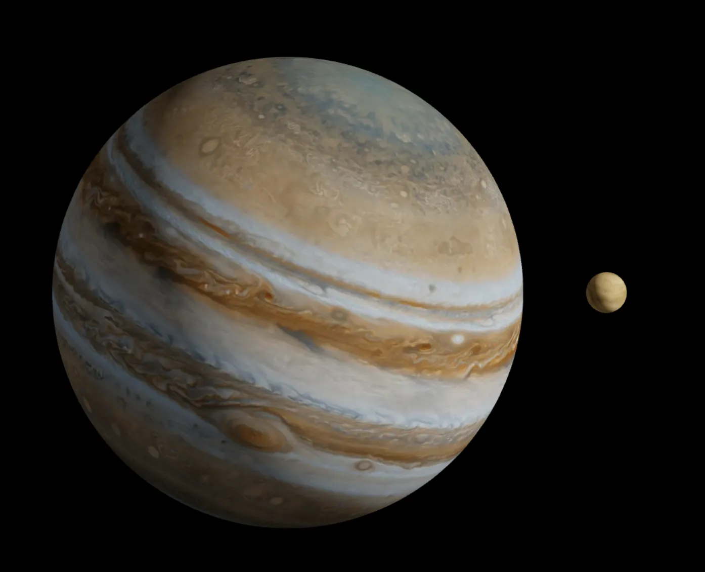 Jupiter and Venus Size Comparison