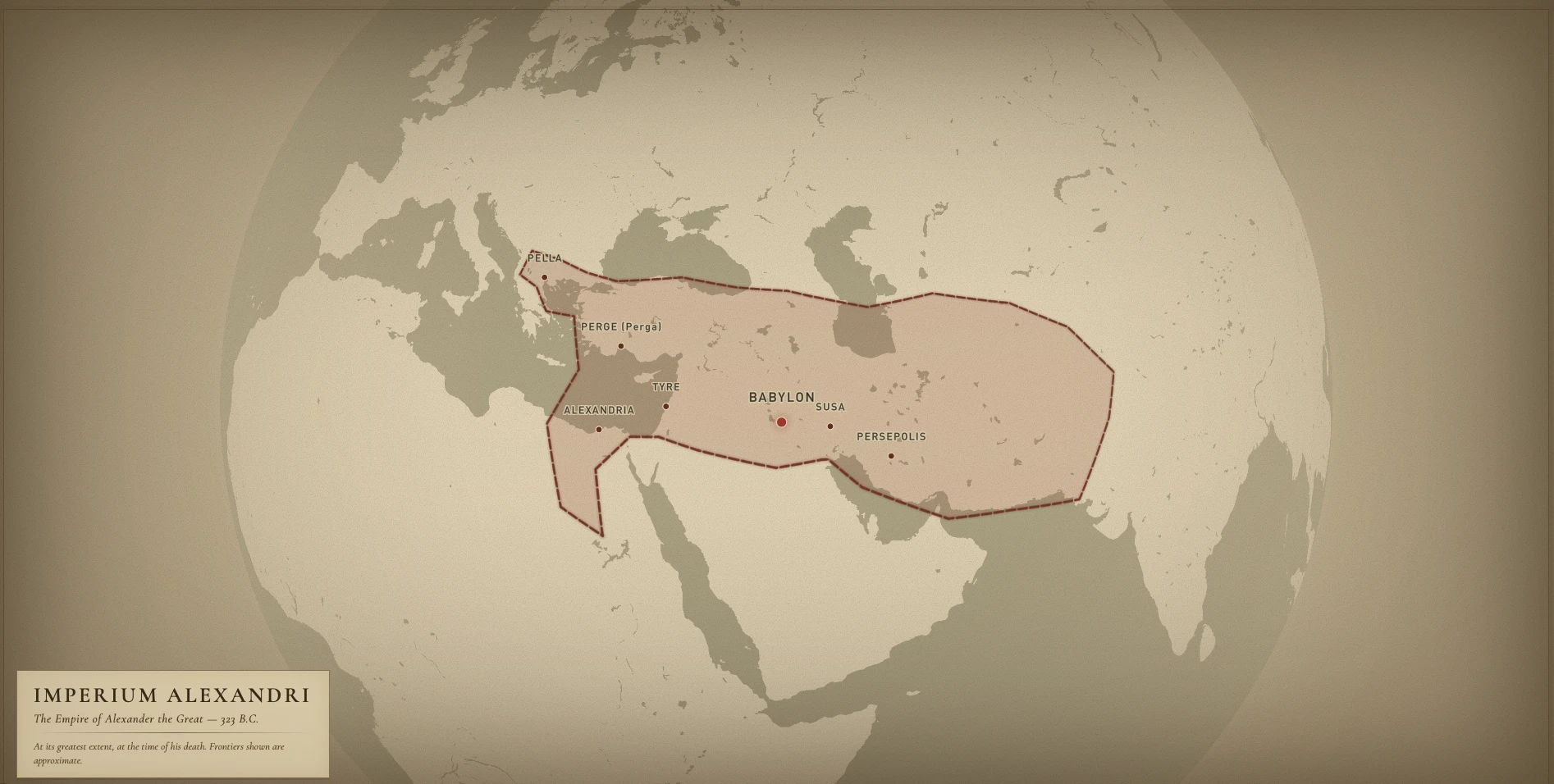 Map of Alexander the Great's Empire