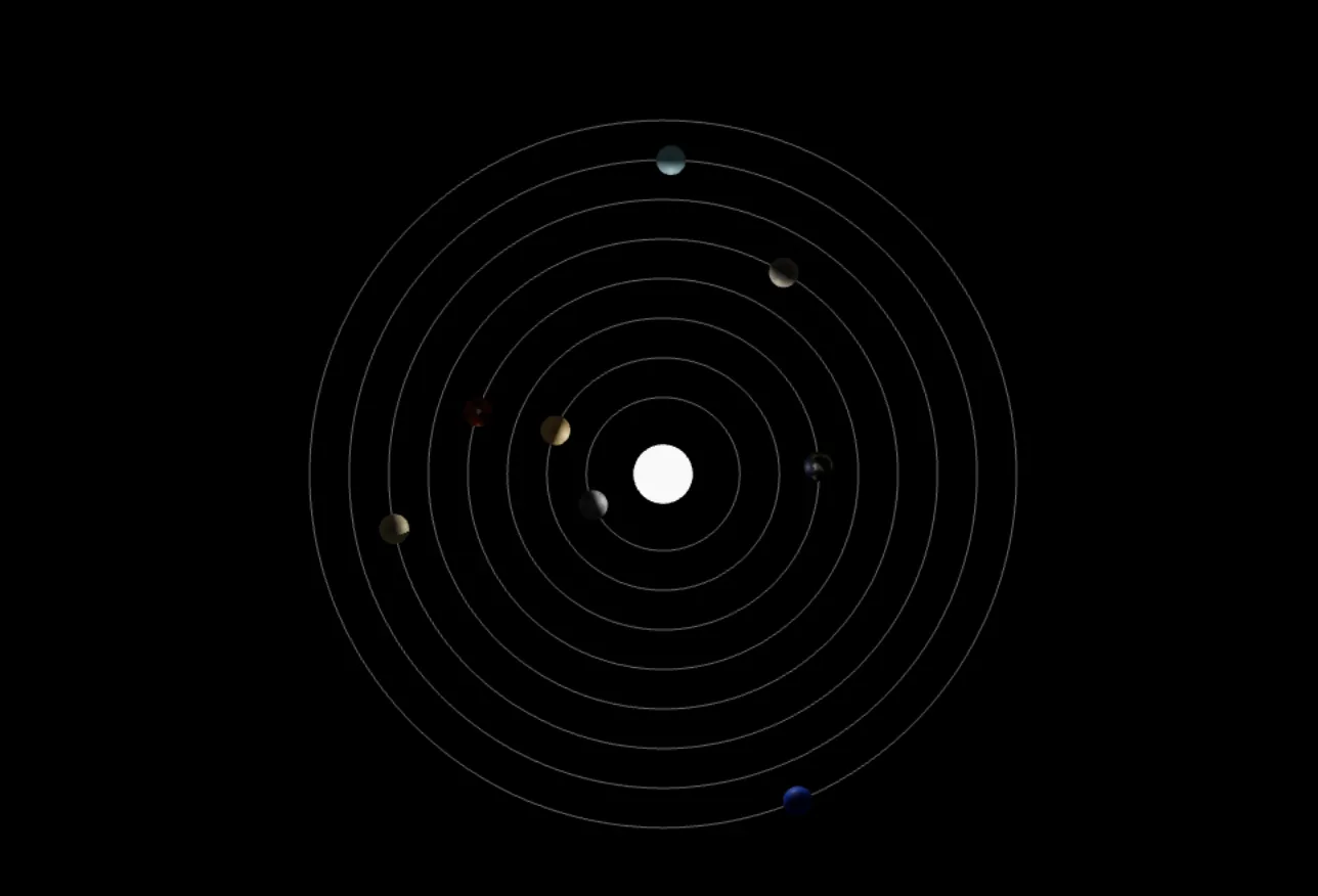 Top-Down Solar System Simulation